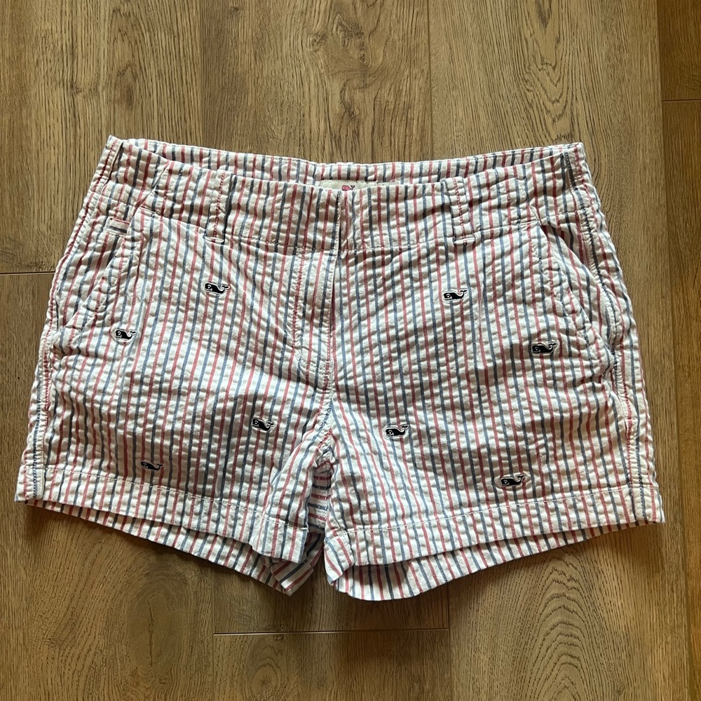 Vineyard Vines Pink and White Bermuda Shorts